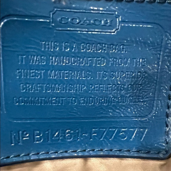 Coach Vintage Teal Signature Shoulder Bag - Picture 10 of 16